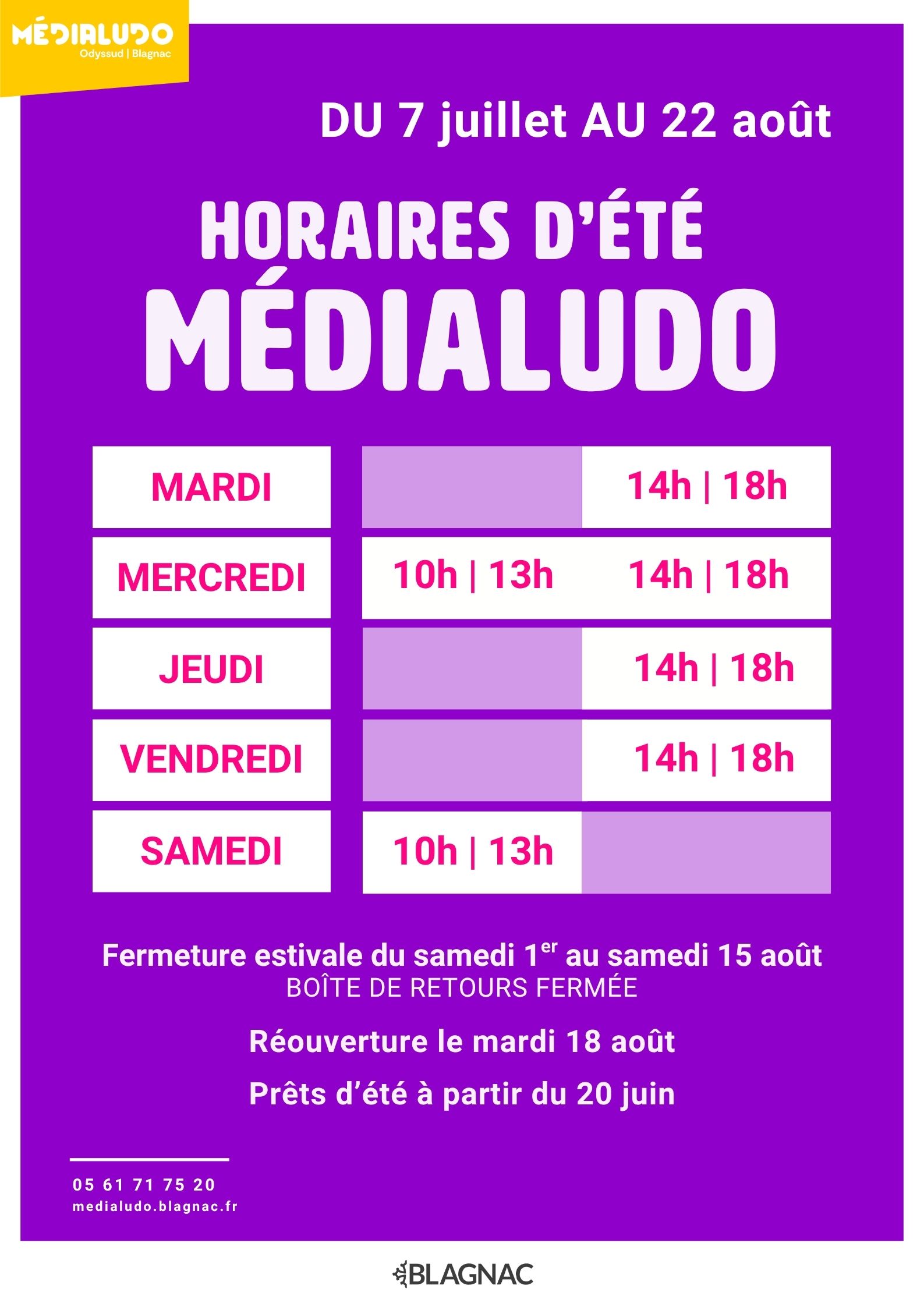 Horaires d'été